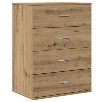 Vidaxl Strani šal Umetni hrast 60 x 39 x 80 cm Konstruiran les