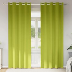 Vidaxl Zavese za zatemnitev z obroči 2 szt. Zelena 245 x 140 cm