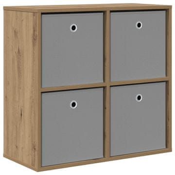 Vidaxl Strani šal s predalom Umetni hrast 68,5 x 32 x 67 cm