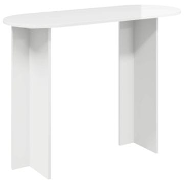 Vidaxl Konzolna miza Bela visok sijaj 100 x 39,5 x 75 cm