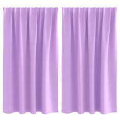 Vidaxl Zavese za zatemnitev z obroči 2 szt. Vijolična 140 x 140 cm