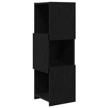 Vidaxl Kotna omarica Črna Orehovina 30,5x30x95cm Konstruiran les