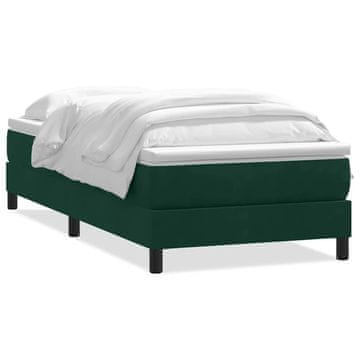Vidaxl Box spring postelja brez vzmetnico temno zelena 200x220cm žamet