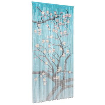 Vidaxl Zavesa proti insektom večbarvno 100 x 200 cm Bambus