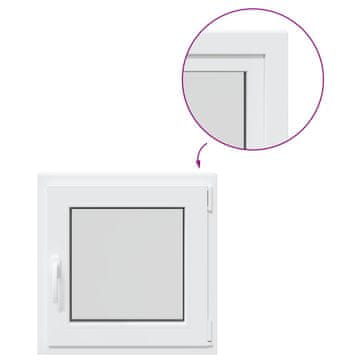 Vidaxl Notranja barva okna za klet bela RISOR 70 x 70 cm