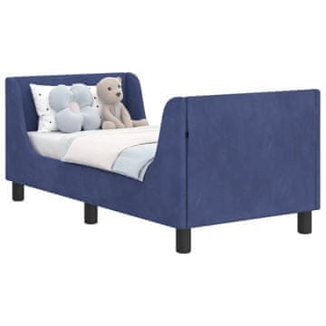 Vidaxl Posteljica za malčke z vzglavjem Policijska modra 70 x 140 cm