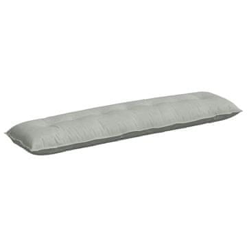 Vidaxl Poglavni vzglavnik Svetlo siva 200 x 50 cm Žametna tkanina