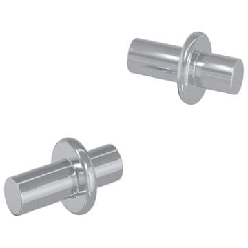 Vidaxl Polica Peg 2 szt. srebrna 8,6 x 8,6 x 14,6 mm Jeklo