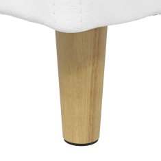 Vidaxl Ottoman s shranjevanjem Bela 60 x 60 x 45 cm Umetna koža