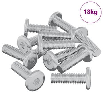 Vidaxl Vijak 1593 szt. srebrna 8 x 25 mm Jeklo