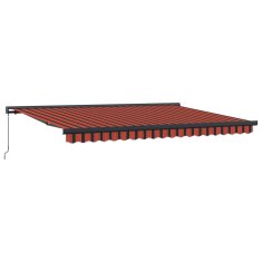 Vidaxl Vlečna tenda Rdeča in črna 450 × 300 cm Platno in aluminij