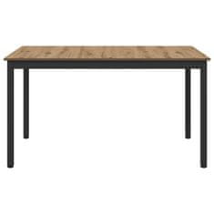 Vidaxl Jedilne mize 140 x 80 x 75 cm Inženirski les Artisan hrast