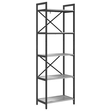 Vidaxl Knjižna polica Siva Sonoma 56 x 34 x 171 cm Konstruiran les
