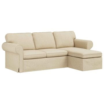 Vidaxl Kavč krema 215 x 138 x 80 cm blago