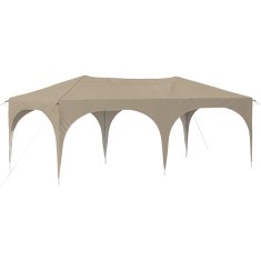 Vidaxl Zložljivi šotor za zabave 574 x 289 x 245 cm Krem