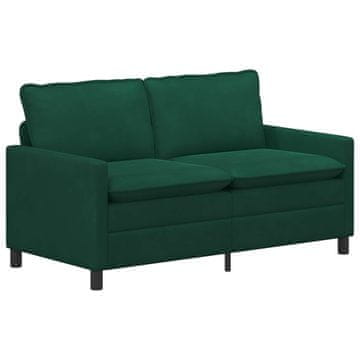 Vidaxl Kavč Temno zelena 156 x 81 x 87,5 cm Žamet