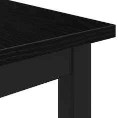 Vidaxl Jedilne mize 80 x 80 x 75 cm Inženirski les Črni hrast Kvadrat