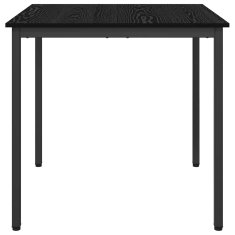 Vidaxl Jedilne mize 80 x 80 x 75 cm Inženirski les Črni hrast Kvadrat