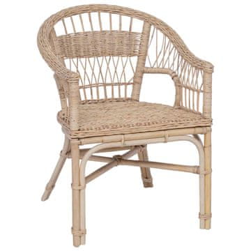 Vidaxl Zložljiva stolica Naravna 60 x 60 x 81 cm Ratan