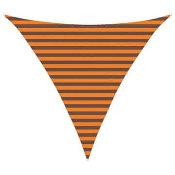 Vidaxl Sončno platno Oranžna in Rjava 3 x 3 x 3 m