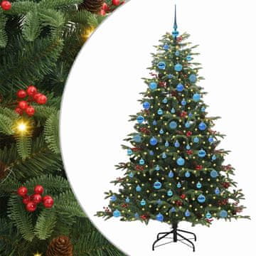 Vidaxl Umestno božično drevo Zelena 180 cm PVC, kovina in plastika