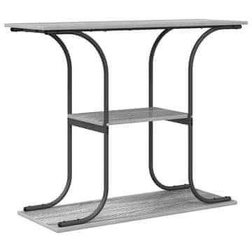 Vidaxl Konzolna miza Siva Sonoma 101 x 35 x 80,5 cm Konstruiran les