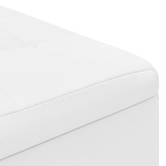 Vidaxl Ottoman s shranjevanjem Bela 60 x 60 x 45 cm Umetna koža