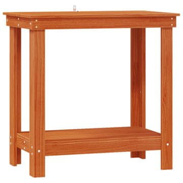 Vidaxl Delovna miza Voskan Rjava 80 x 50 x 80 cm Masivna borovina