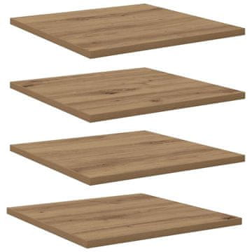 Vidaxl Polica za knjige 4 szt. Rjava 40 x 40 x 1,5 cm Konstruiran les