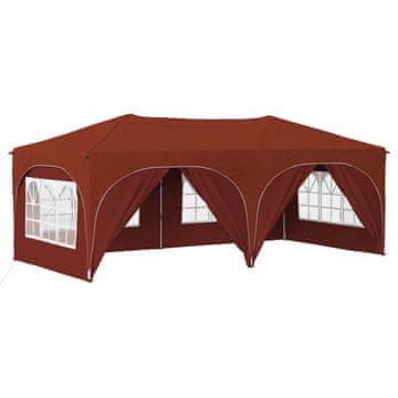 Vidaxl Zložljivi šotor za zabave 575 x 288 x 245 cm Terakota