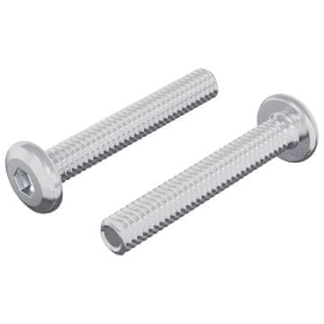 Vidaxl Zaklepni vijak Enobarvno 2 szt. srebrna M6 x 35 mm Jeklo