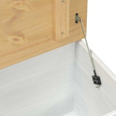 Vidaxl storage box Bela 90 x 78 x 45 cm Masivno borovo les