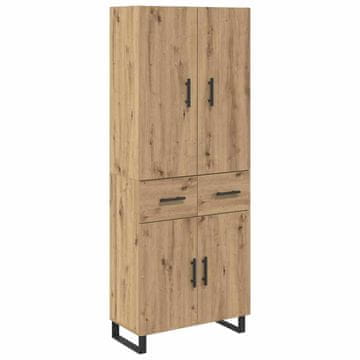Vidaxl Visok predalnik 2 szt. Umetni hrast 69,5 x 34 x 180 cm