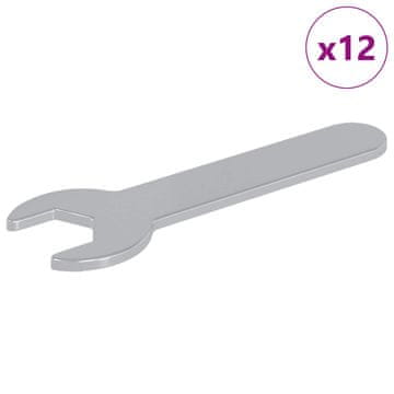 Vidaxl Ključ za vijake 12 szt. srebrna 13 mm elezo