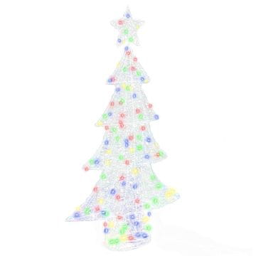 Vidaxl Božično drevo med 160 LED večbarvno 150 cm Akril
