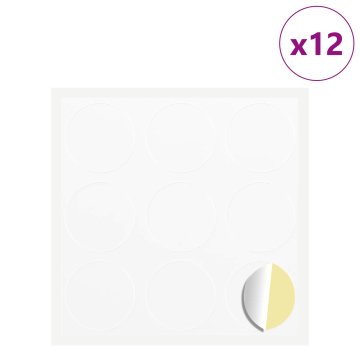 Vidaxl Nalepka 12 szt. Bela Ø 20 x 0,5 mm Papir