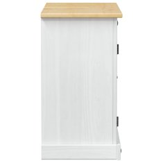 Vidaxl Omarica za umivalnik Bela 73 x 33 x 60 cm Masivno borovo les