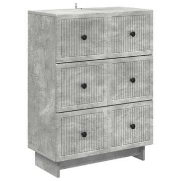 Vidaxl Predalna omara 66 x 34,5 x 90 cm Inženirski les Betonsko siva