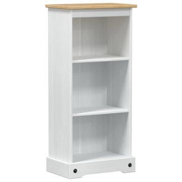 Vidaxl Knjižna omara Bela 46 x 29 x 100 cm Masivno borovo les