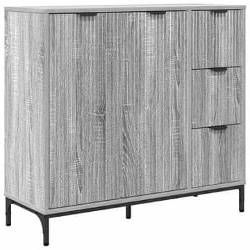 Vidaxl Strani šal Siva Sonoma 89,5 x 33 x 82 cm Konstruiran les