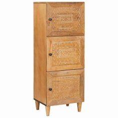 Vidaxl Visok predalnik 40 x 33 x 110 cm Masiven les manga Light brown