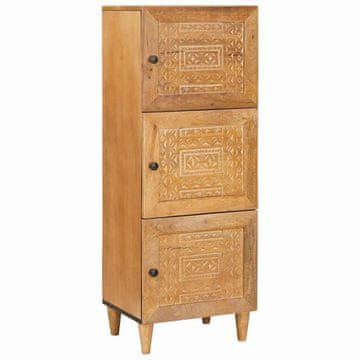 Vidaxl Visok predalnik Svetlo rjava 40 x 33 x 110 cm trden mangov les