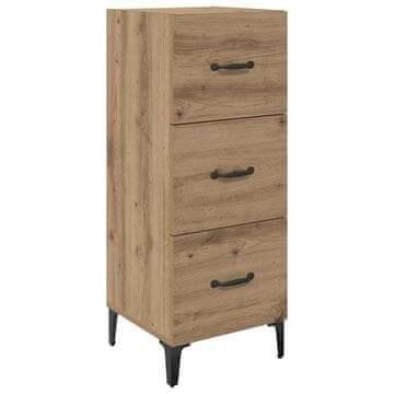 Vidaxl Strani šal Umetni hrast 34,5 x 34 x 90 cm Konstruiran les