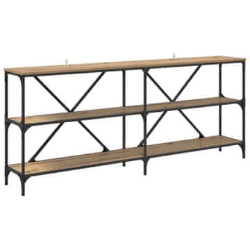 Vidaxl Konzolna miza Umetni hrast 180 x 30 x 75 cm Konstruiran les