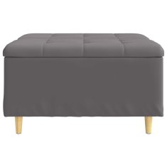 Vidaxl Ottoman s shranjevanjem Siva 80 x 80 x 45 cm Umetna koža