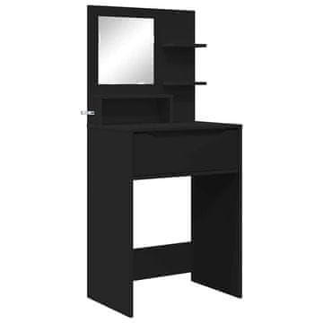 Vidaxl Toaletne mize za spalnice s predalom Črna 80 x 39,6 x 135 cm