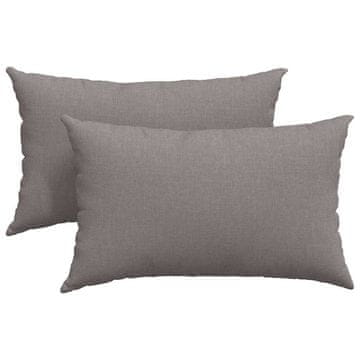Vidaxl Blazine za kavč 2 szt. Taupe 50 x 30 cm blago