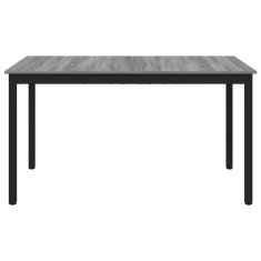 Vidaxl Jedilne mize 140 x 80 x 75 cm Inženirski les Siva Sonoma