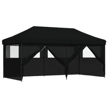 Vidaxl Zabavni šotor Črna 292 x 580 x 315 cm Oxford tkanina