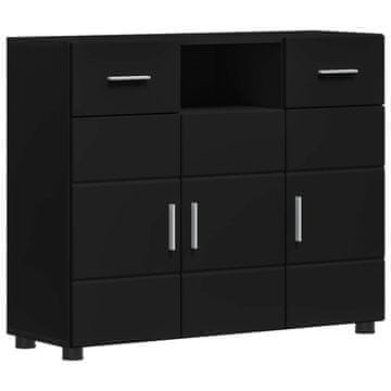 Vidaxl Lesena omara Črna 88,5 x 30,5 x 73 cm Konstruiran les